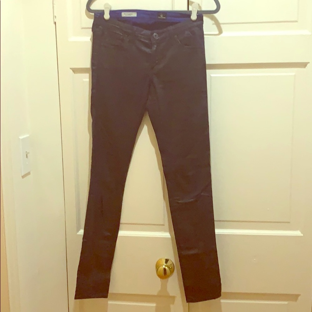 AG the Super skinny legging - Coated navy, size 27